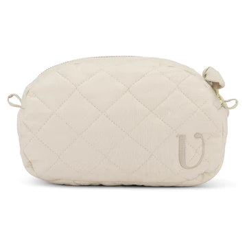 Quilted Makeup taske - Oyster Grey